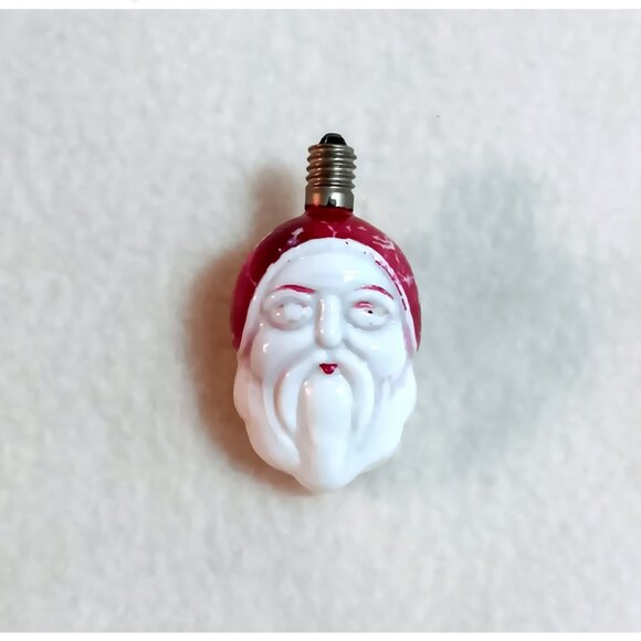 Antique Glass Santa Claus Christmas Light Bulb - UnTested Please Read - Picture 2 of 5